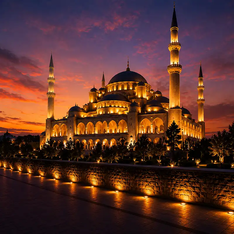 özel üretim cami minare mimari aydınlatma