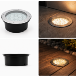 Zemine gömme bahçe armatürü ZMN18-18W - 18W IP65 paslanmaz çelik gövde - Ledmira