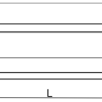 Dikdörtgen Linear Armatür Radius boyutlu teknik ölçü çizimi — teknik görsel