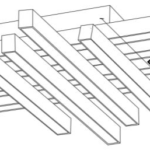 Hasır Linear Armatür boyutlu teknik ölçü çizimi — teknik görsel