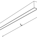 Linear Armatür boyutlu teknik ölçü çizimi — teknik görsel