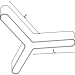 Y Linear Armatür Radius boyutlu teknik ölçü çizimi — teknik görsel