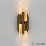 Gold Buzlu Çiftli LED Aplik