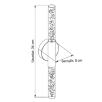Tekli LED Aplik teknik çizim